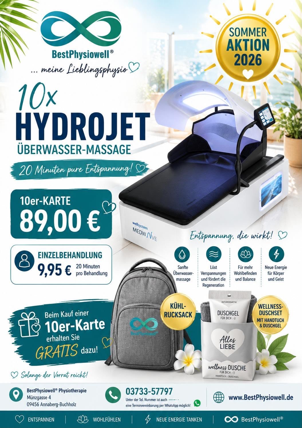 Hydrojet Sommeraktion 2026 Praxis Annaberg-Buchholz